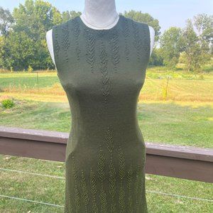 Vintage Olive Green Charlotta Dinner Dress